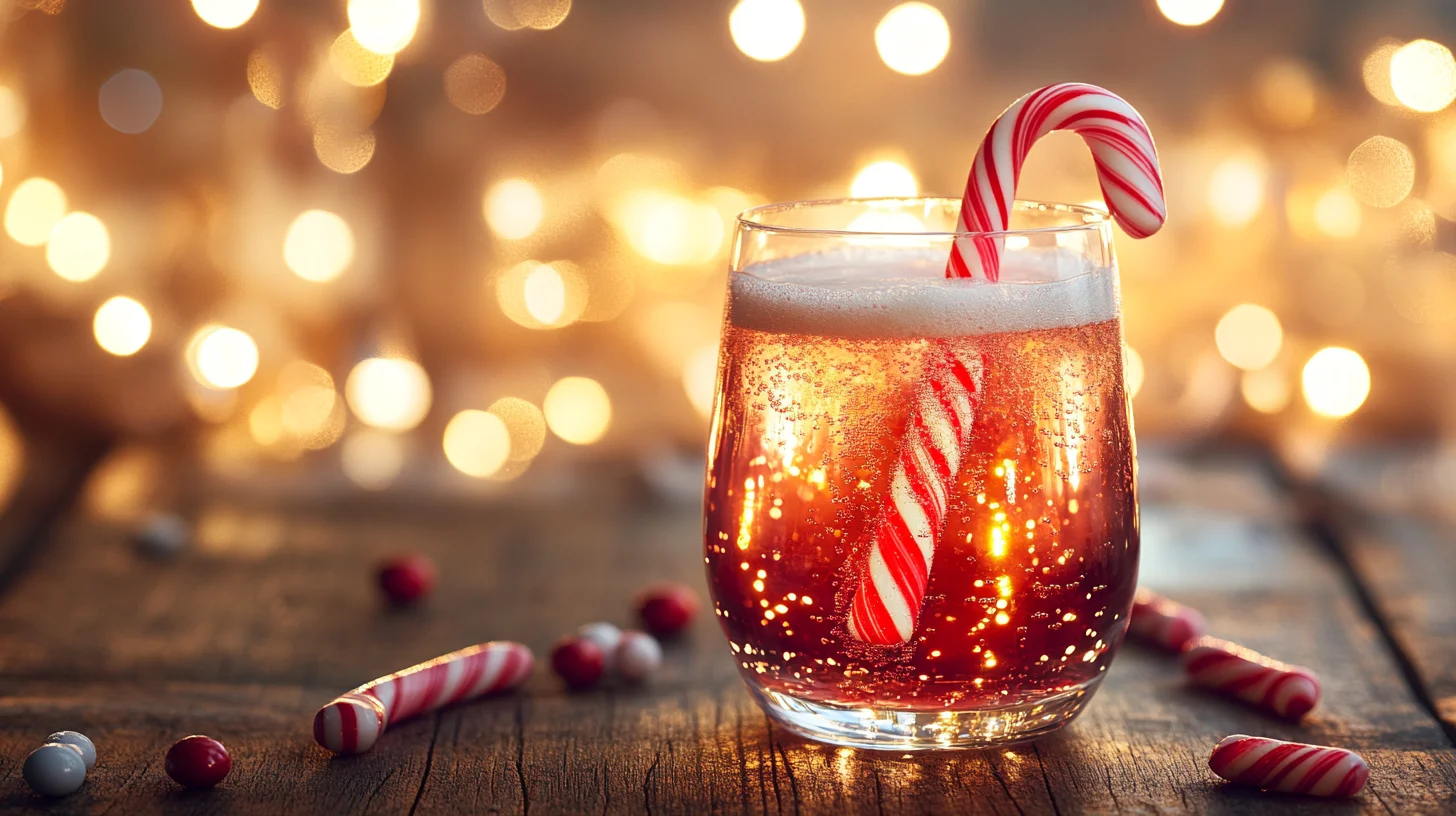 candy cane spritzer cocktail