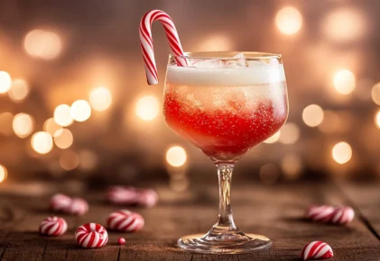 Le cocktail bonbon Candy Cane Spritzer cocktail pour vos soirées